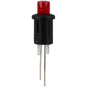 Parts Express SPST Snap-In Mount Push Button NO Momentary 125VAC 1A Switch with 2VDC Red LED 1A 125V