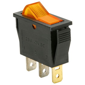Parts Express SPST Small Rocker Switch with Illumination 12VDC