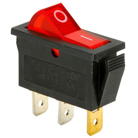Parts Express SPST Large Rocker Switch with Red Illumination 125VAC 20A