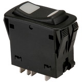 NTE 54-158 DPDT Waterproof Dual Color Illuminated Center-Off Momentary Rocker Switch (On)/Off/(On)