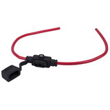 Parts Express In-line Mini Blade ATM Fuse Holder with LED & 12 AWG Wire Leads