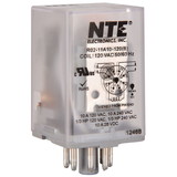 NTE R02-11A10-120 10A 120 VAC DPDT Octal Relay