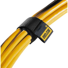 Rip-Tie 1" x 9" Cable Wrap Black Hook and Loop 10 pcs. H-09-010-BK
