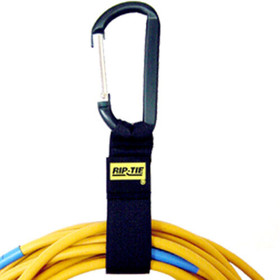 Rip-Tie 1" x 6" Hook and Loop Wrap Cable Carrier Black 2 pcs. J-B6-CO2-BK