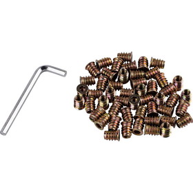 Parts Express Hex Driver Flush Nut Threaded Inserts M6 x 15 mm for Wood with Wrench 50-Pack