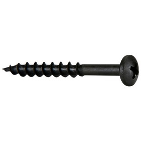 Parts Express #8 x 1-1/2" Deep Thread Pan Head Screws Black 100 Pcs.