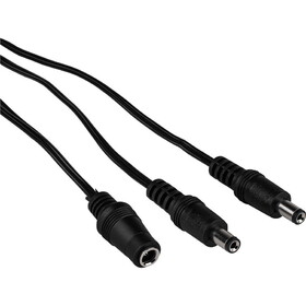 Parts Express 2.1 x 5.5mm Power Y Cable 1 Female to 2 Male 22 AWG 1 ft.