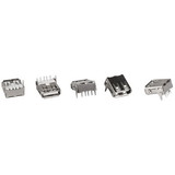 Parts Express USB-A 90 Degree Solder Terminal PCB Mount Connector 5-Pack