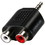 Parts Express 3.5mm Stereo Plug To Dual RCA Jack Adapter