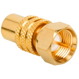 Parts Express Gold RCA Jack to F Plug Adapter