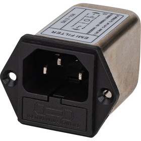 Parts Express IEC AC 10A Socket with EMI Filter and Fuse Holder