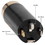 Parts Express 3.5mm Female Slim Shell Metal Connector Black