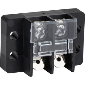 NTE Terminal Strip 20A Half Screws and Half Male Quick Disconnect Terminals with Flip Up Cover