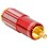Parts Express Gold RCA Super Plug Connector Red 8mm Cable Entry