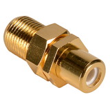 Parts Express Gold RCA Female To F Female with Nut Hex Type