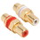 Parts Express Gold RCA Jack Bulkhead Red/White Pair Hex Type