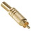Parts Express Gold Plated Male RCA Plug Connector with Strain Relief