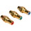 Parts Express Gold Component RCA Jack Bulkhead Red/Green/Blue Set Hex Type