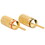 Parts Express Gold 12 AWG Speaker Pin Compression Connector Pair