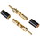 Parts Express Expanding Banana Plug with Dual Set Screws and Carbon Fiber Wrapped Brass Shell 2 Pair