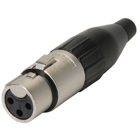 Amphenol AC3F Female XLR Connector Nickel with Jaws Cable Clamp