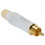 Amphenol ACPR-WHT Diecast RCA Connector White with Gold Contacts