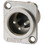 Amphenol AC3MMDZ XLR "D" Flange Panel Mount Male Nickel