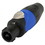 Amphenol SP-2-F Loudspeaker Cable Connector 2 Pole Black Thermoplastic Shell Blue Sleeve