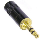 Neutrik Rean NYS231BG 3.5mm Stereo Plug Black with Gold Plug