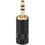Neutrik Rean NYS231BG-LL 3.5mm Stereo Plug Connector Black with Gold Plug Large 8mm Cable Entry