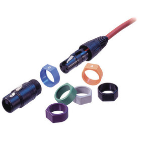 Neutrik XCR-2 X Series Color Coding Ring with Label Block Red