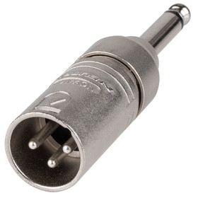 Neutrik NA2MP 3 Pin XLR Male to 1/4" Mono Plug Adapter