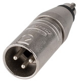 Neutrik NA2MPMM 3 Pin XLR Male to RCA Phono Plug Adapter
