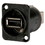 Neutrik NAUSB-W-B Feed-thru Reversible USB A/B Adapter D Panel Mount Black