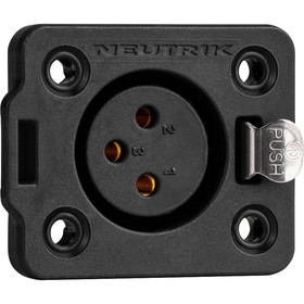 Neutrik NC3FDX-TOP Heavy Duty Female 3-Pole XLR Chassis Connector IP65 and UV Rated