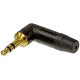 Neutrik NTP3RC-B Plug 3.5mm Right Angle Black/Gold