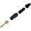 Amphenol JS3PB-AU 1/4" TRS Jumbo Phone Plug Connector Black with Gold Contacts