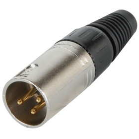 Parts Express XLR Connector Male Cable Nickel Plated Solder Type