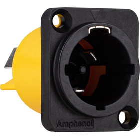 Amphenol HPT-3-MD Male/Inlet AC Power Panel Mount Plug - Spade Lug termination