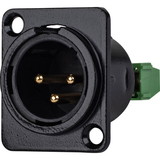 Parts Express Male XLR to 3-Way Phoenix Connector D Mount