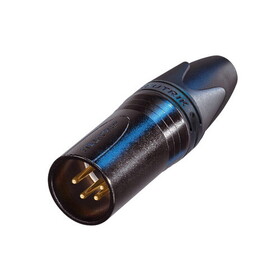 Neutrik NC4MXX-B 4 Pin XLR Male Cable Connector Black/Gold
