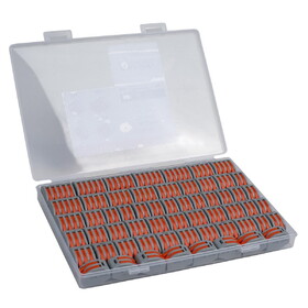 Parts Express 59-Pack Quick Lever Wire Nut Connectors Electrical Kit 2/3/4/5 Conductor Combination for 28-12AWG