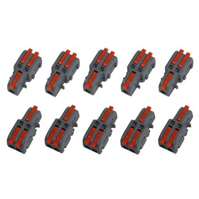 Parts Express Quick Lever Wire Nut Splice Inline Wire Connectors with Mounting Tab 10-Pack