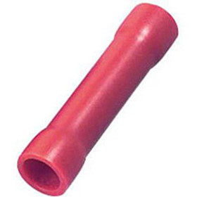 Parts Express Insulated Butt Splice Crimp Terminal Connector Red (22-16) 100 Pcs.