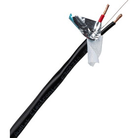 Audtek 100 ft. 16/2 AWG OFC Shielded Direct Burial Speaker &amp; Lighting Wire UL/CL3 Rated Black