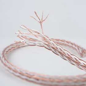 Audtek Electronics 8TC-1 Audtek Pure Copper Audiophile-Grade 16 Core Interlaced Braided OFC Hi-Fi Speaker Wire 11 AWG 1 ft.