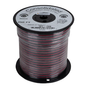 Consolidated Consolidated 250 ft. 12 AWG Power Speaker Wire (Red/Black)