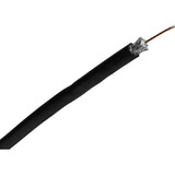 RG-6/U Solid Copper 18 AWG Quad Shield CM Coax Cable Black 1 ft.