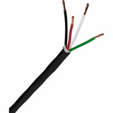 Vertical Cable 16AWG 4C High Strand Bare Copper Direct Burial UV Rated Speaker Wire Black 500 ft.