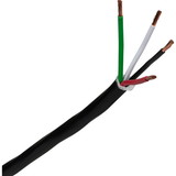 Vertical Cable 4C High Strand Bare Copper Direct Burial UV Rated Speaker Wire Black 500 ft.